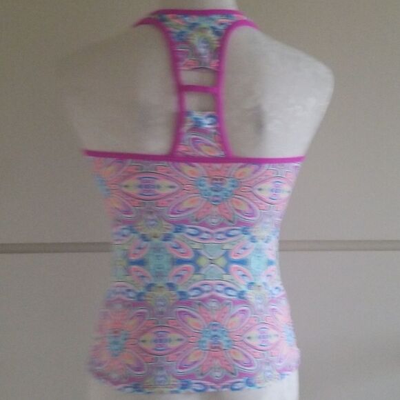 next  Bohemian neon print Tankini top, 32 b/c - Picture 4 of 5
